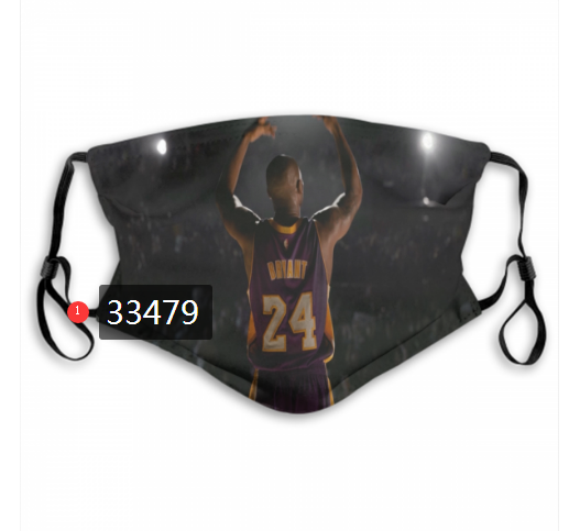 2021 NBA Los Angeles Lakers #24 kobe bryant 33479 Dust mask with filter->nba dust mask->Sports Accessory